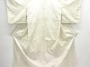 未使用品　花模様織り出し手織り紬着物